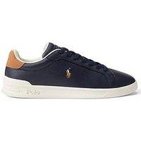 Polo Ralph Lauren Heritage Court Leather Trainers - Navy