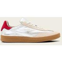 Allsaints Thelma Metallic Low Top Trainers - Silver