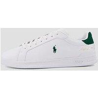 Polo Ralph Lauren Heritage Court Signature Leather Sneakers - White