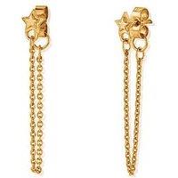 Chlobo Gold Radiant Essence Chain Stud Earrings