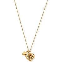 Chlobo Gold Tiny Twisted Rope Chain Loving Hearts Necklace
