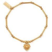 Chlobo Gold Dainty Moon Cut Sparkle Glowing Beauty Bracelet