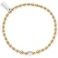 Chlobo Gold And Silver Inset Heart Bracelet