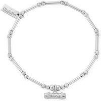 Chlobo Dainty Moon Cut Sparkle T-Bar Bracelet