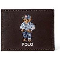 Polo Ralph Lauren Bear Leather Card Holder - Brown