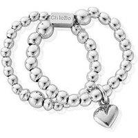 Chlobo Mini Puffed Heart Double Ring Medium