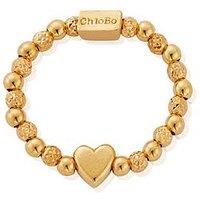 Chlobo Gold Inset Heart Ring Medium
