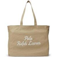 Polo Ralph Lauren Canvas Scripted Logo Tote Bag - Brown