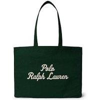 Polo Ralph Lauren Canvas Scripted Large Logo Tote Bag - Green