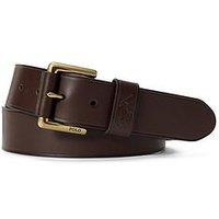 Polo Ralph Lauren Smooth Pony Keeper Leather Belt - Brown