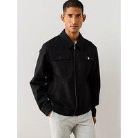 The Very Collection Pure Cotton Zip Through Pocket Front Jacket - Black