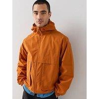 The Very Collection Showerproof Hooded Pocket Front Jacket - Dark Orange