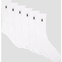Polo Ralph Lauren 6 Pack Logo Sports Ankle Socks - White