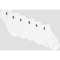 Polo Ralph Lauren 6 Pack Crew Sports Socks - White