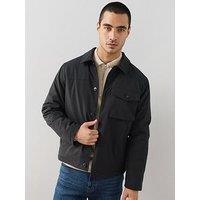 The Very Collection Padded Button Up Jacket - Black