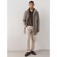 The Very Collection Funnel Neck Coat - Oatmeal