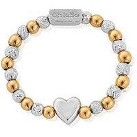 Chlobo Gold And Silver Inset Heart Ring