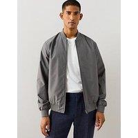 The Very Collection Essentials Shower Resistant Bomber Jacket - Charcoal