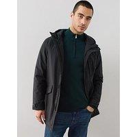 The Very Collection Shower Resistant Hooded Parka Coat - Black