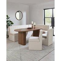 The Very Collection Sander Corner Storage Bench With Carina 200Cm Table & 2 Sander Chairs - Beige - Fsc Certified