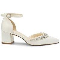 Paradox London Cinta Diamante Trim Block Heel - Ivory