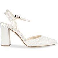 Paradox London Fauna Lace Ankle Strap Heel - Ivory