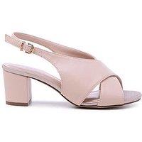 Paradox London Wide Fit Neroli Block Heel Sandal - Nude