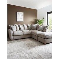 The Very Collection Nala Right Hand Fabric Chaise With Footstool & Sofa Bed