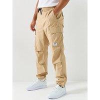Hugo Blue Gadic262 Relaxed Fit Cargo Trousers - Beige