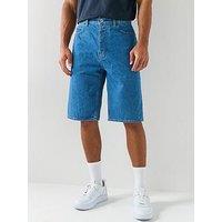 Hugo Skate Straight Fit Denim Shorts - Blue