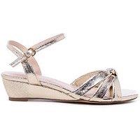 Paradox London Wide Fit Janae Wedge Heel - Champagne