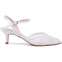 Paradox London Alaria Bridal Kitten Heel - Ivory