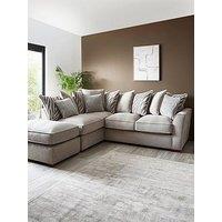 The Very Collection Nala Left Hand Fabric Chaise With Footstool & Sofa Bed
