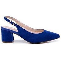 Paradox London Flynn Wide Fit Sling Back Heel - Royal Blue