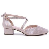 Paradox London Gemma Wide Fit Low Heeled Shoe - Blush