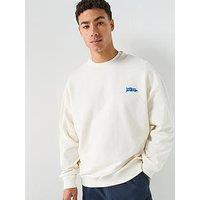 Hugo Blue Nohatoch Loose Fit Crew Sweatshirt - White