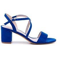 Paradox London Wide Fit Honeysilk Crossover Ankle Strap Heel - Royal Blue