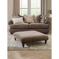 The Very Collection Broadway 3 Seater Fabric Sofa + Footstool