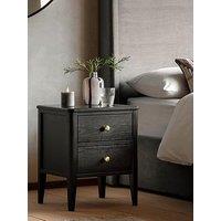 Gallery Direct Acton 2 Drawer Bedside Black