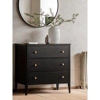 Gallery Direct Acton 3 Drawer Chest Black