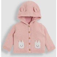 Jojo Maman Bebe Baby Girls Bunny Pocket Cardigan - Pink