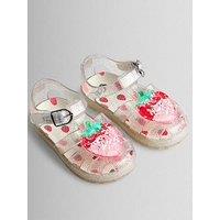 Jojo Maman Bebe Toddler Girls Strawberry Glitter Jelly Sandals - Pink