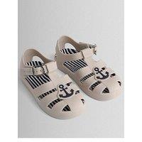 Jojo Maman Bebe Toddler Boys Anchor Jelly Sandals - Beige