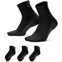 Nike Mens Training Ed Elevated Ankle Sport Socks (3 Pair) - Black