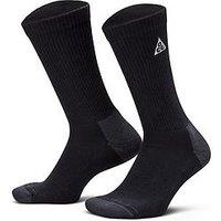 Nike Unisex Acg Everyday Elevated Running Crew Socks - Black