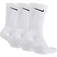 Nike Mens Training Everyday Cushioned Crew Socks (3 Pack) - White