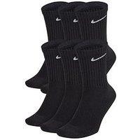 Nike Mens Training Everyday Cushioned Crew Socks (6 Pair) - Black