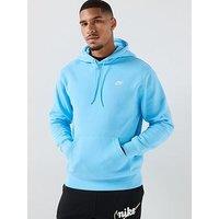 Nike Mens Club Fleece Overhead Hoodie - Blue