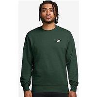 Nike Mens Club Fleece Crew Sweatshirt - Green