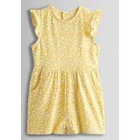 Jojo Maman Bebe Toddler Girls Ditsy Frill Sleeve Jumpsuit - Yellow